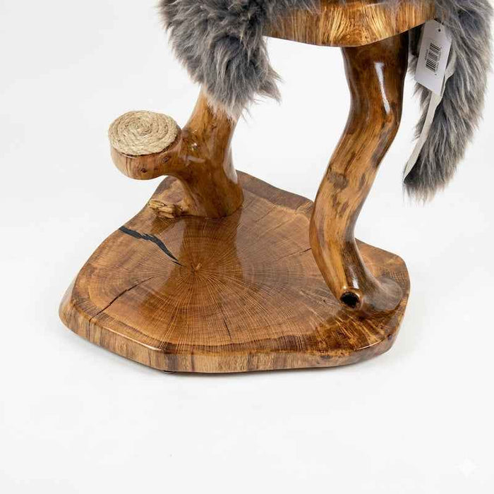 Oak Cat Tree with Black Resin Inlay