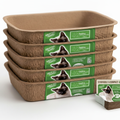 Disposable Molded Pulp Cat Litter Box, 5 Pack