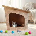 Modern Double-Layer Cardboard Cat House