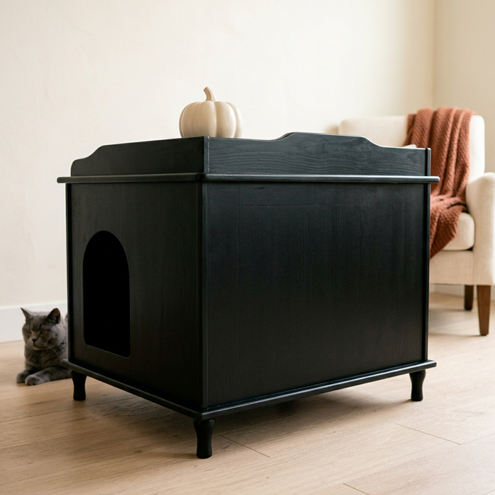 Designer Cat Litter Cabinet, Black by Designer Pet, view 3