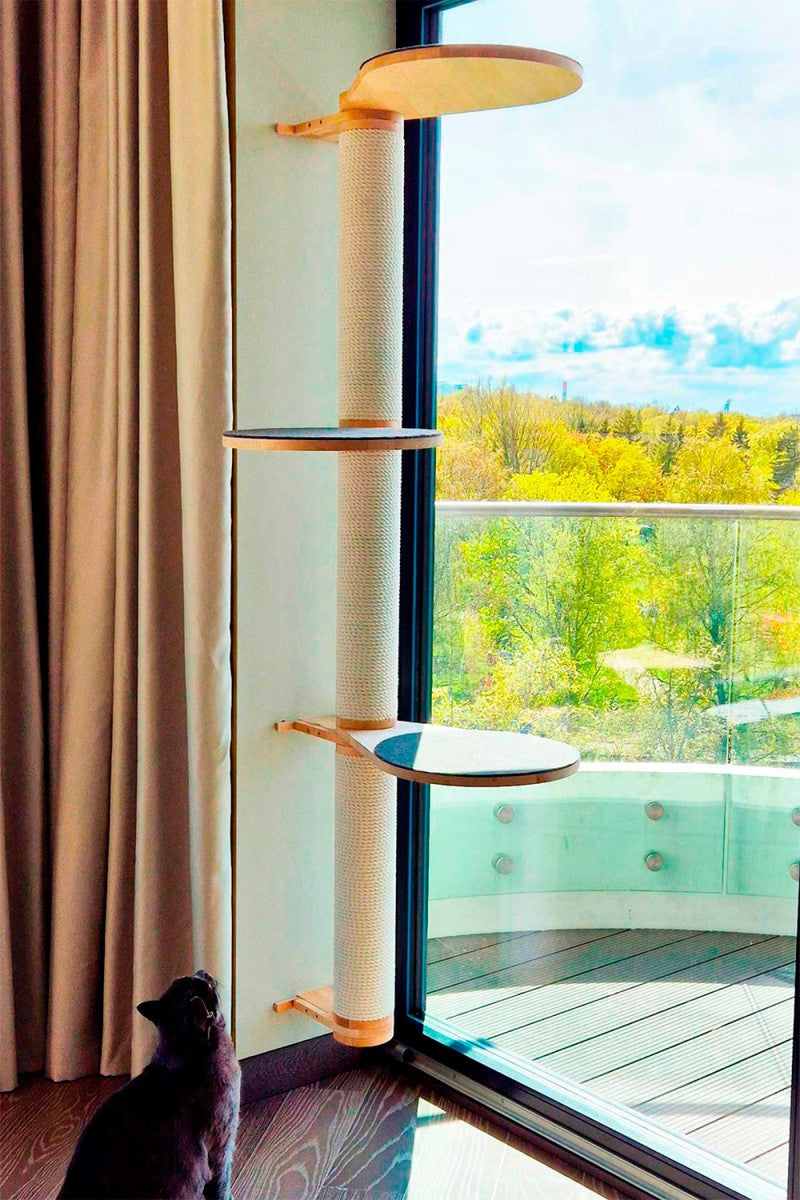 Wall-Mounted Cat Tree, 3 Posts, view 12