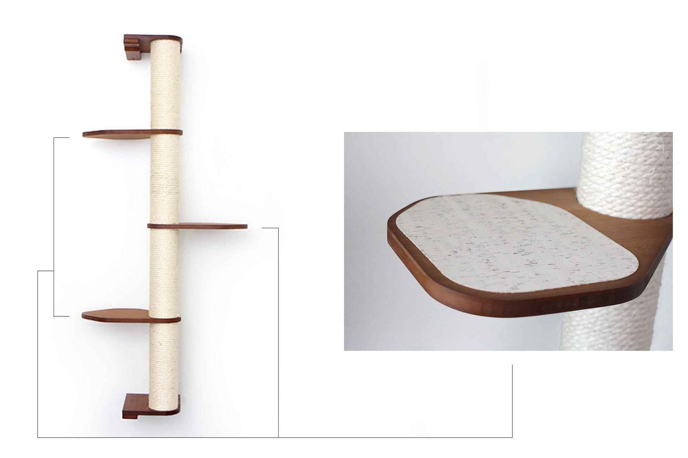 Wall Mounted Cat Climbing Pole