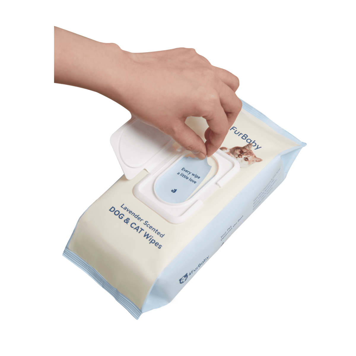 Plant-based compostable cat grooming wipes