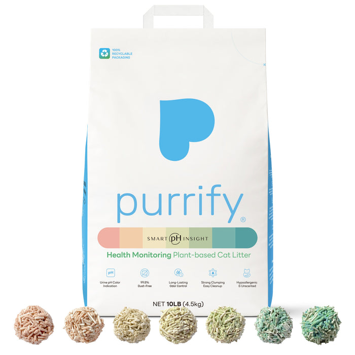 Purrify plant-based clumping cat litter with Smart pH Insight