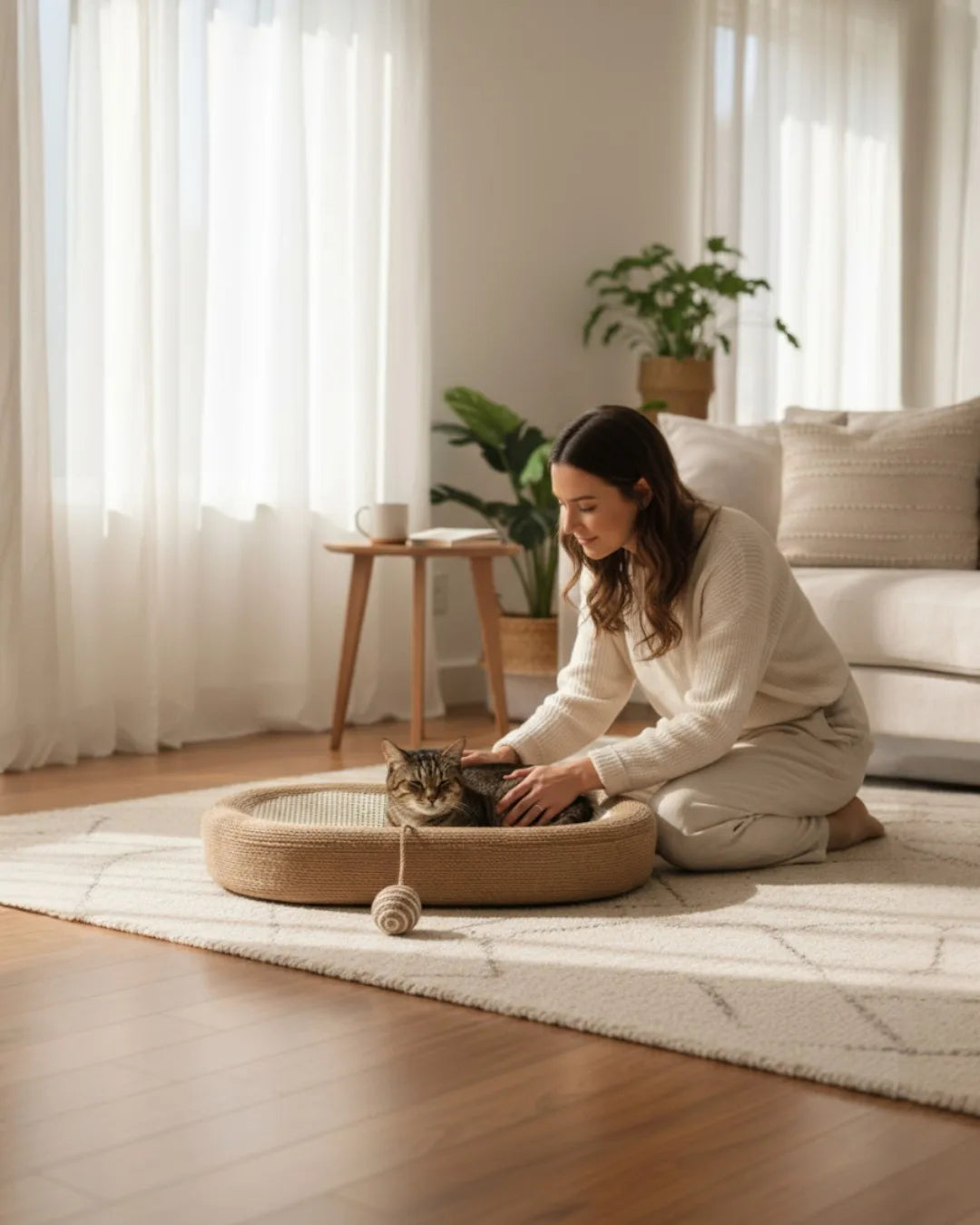 Isla Sisal Bowl Cat Scratcher, view 4