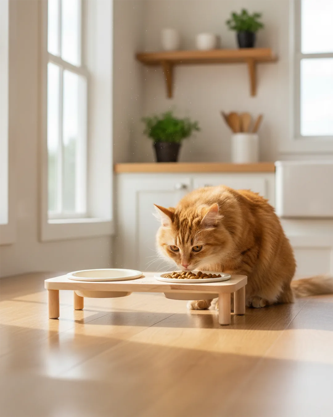 Cala Blanca Ceramic Cat Feeder, view 5