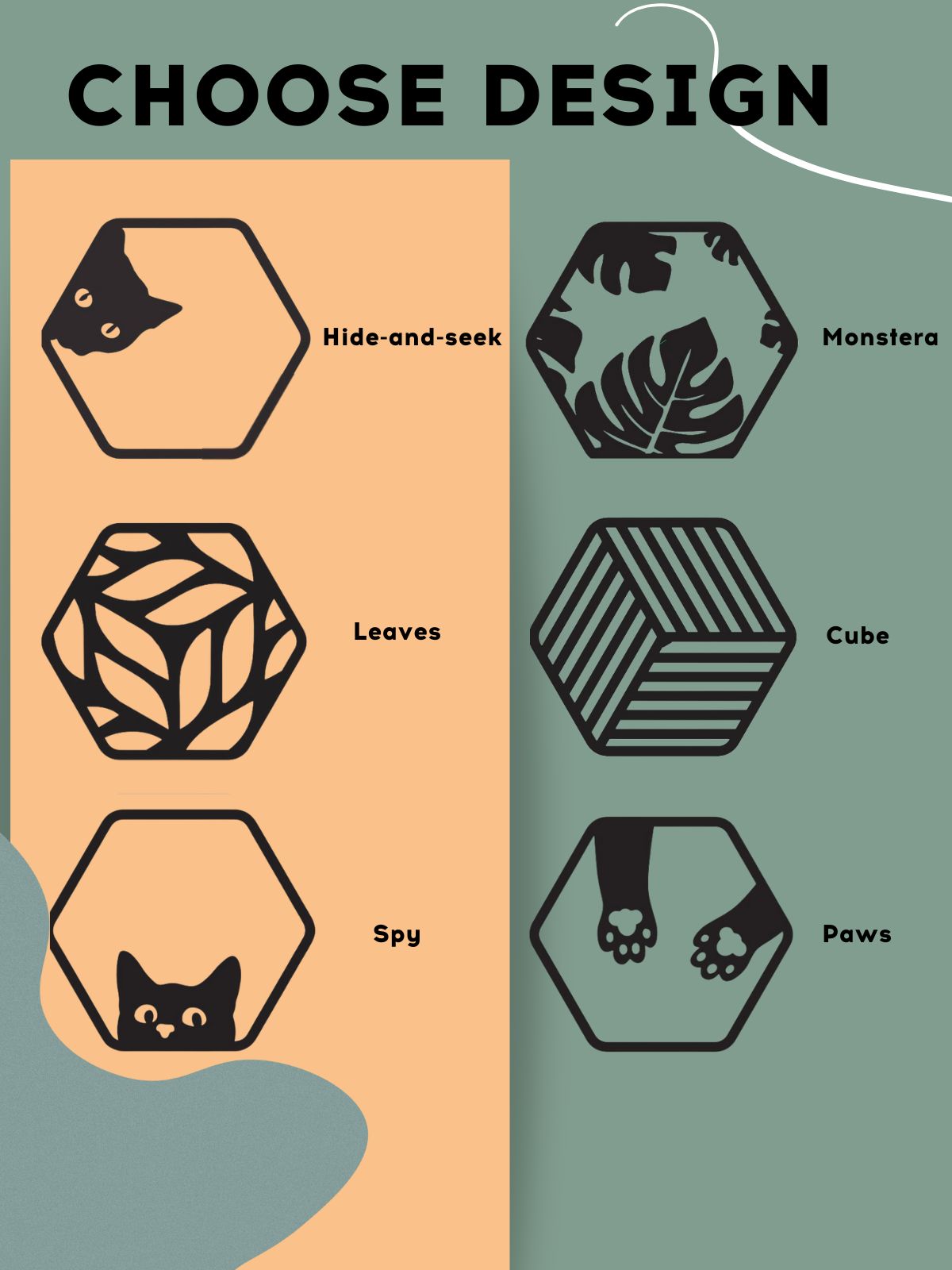 Wooden and Acrylic Frame for Hexagon