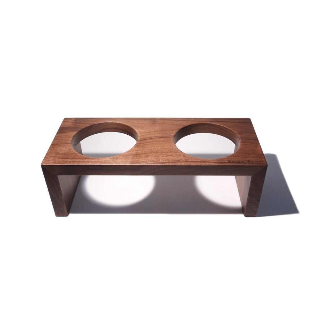 Aevan Epoch solid wood raised cat bowl stand