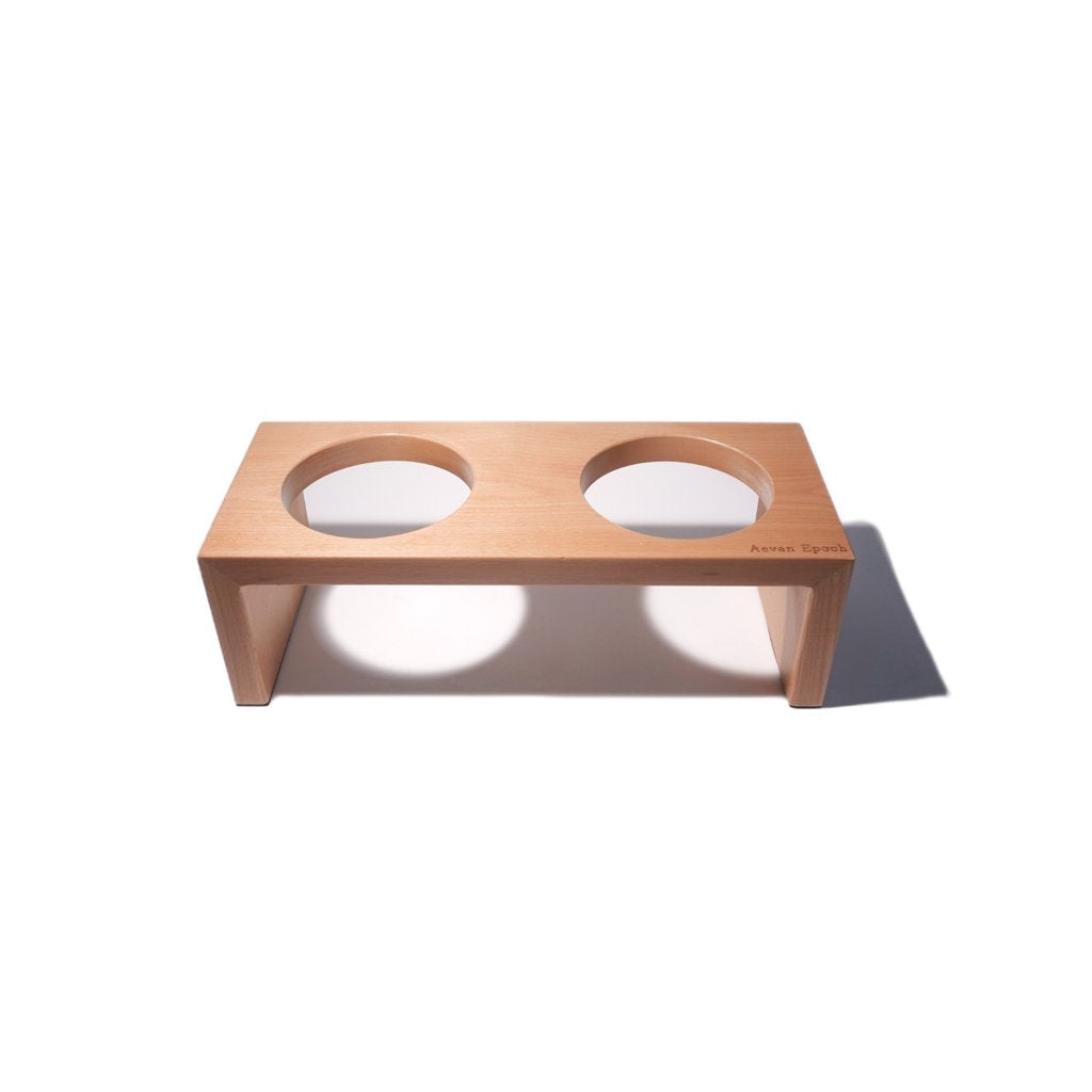 Aevan Epoch solid wood raised cat bowl stand