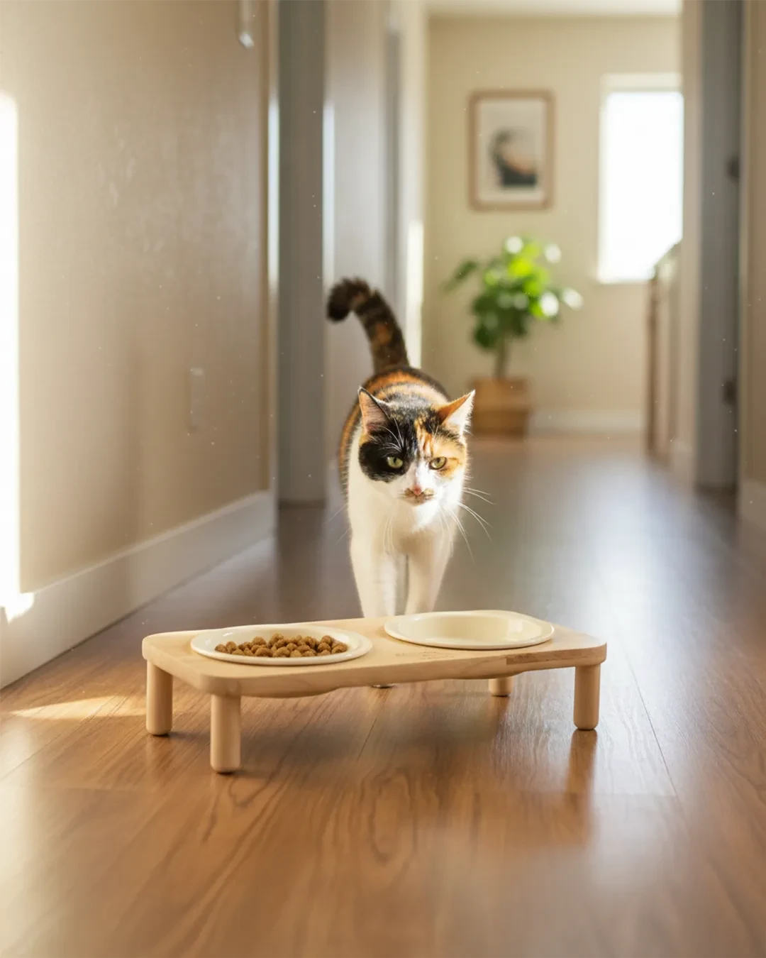 Cala Blanca Ceramic Cat Feeder