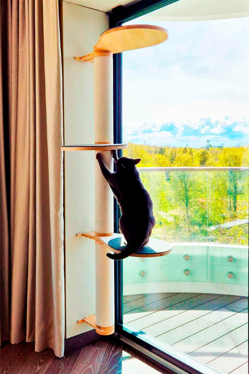 Wall-Mounted Cat Tree, 3 Posts by MIKIMIKI