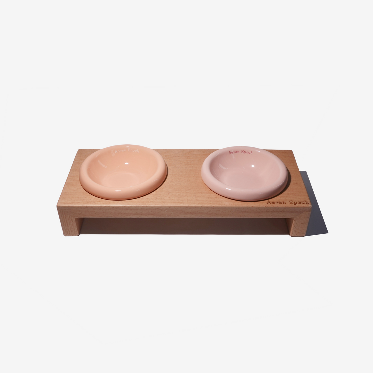 Aevan Epoch solid wood raised cat bowl stand