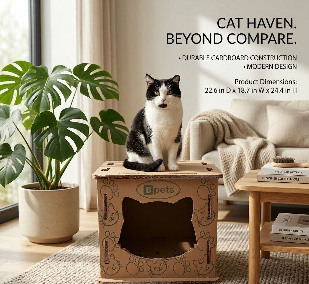 Cardboard Cat House and Scratcher by Designer Pet, view 5