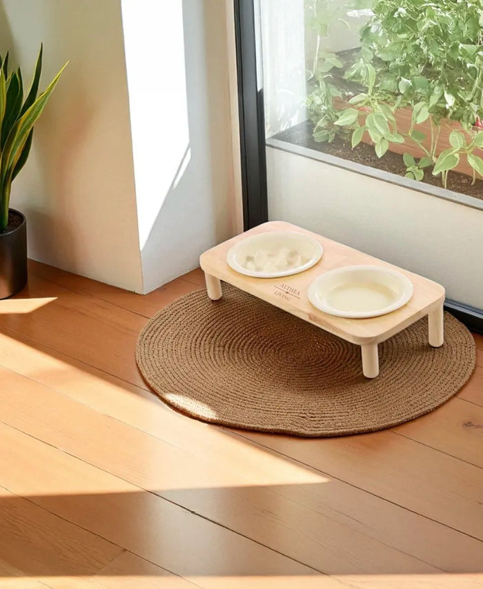 Cala Blanca Ceramic Cat Feeder by Althea Living