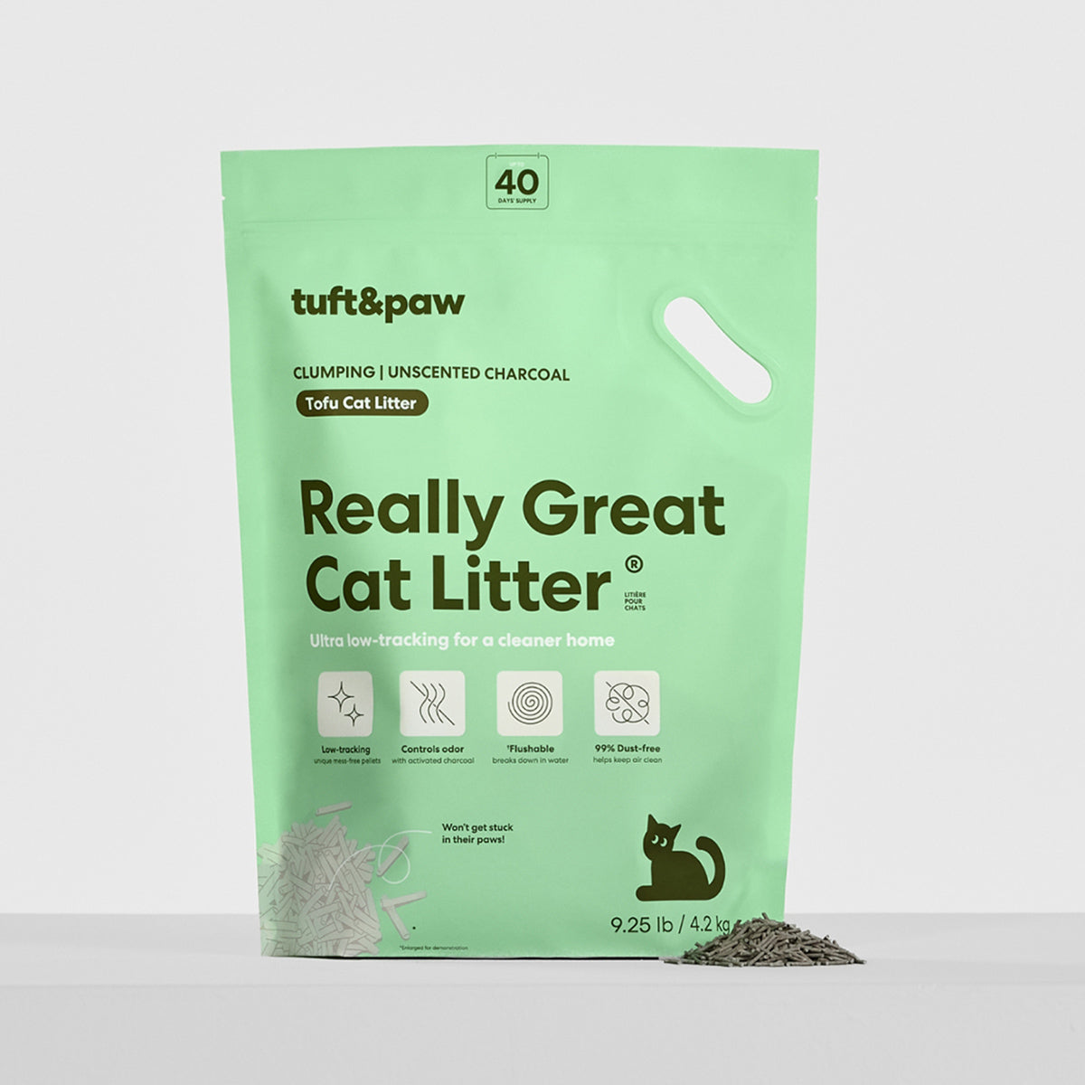Really Great clumping tofu cat litter bag