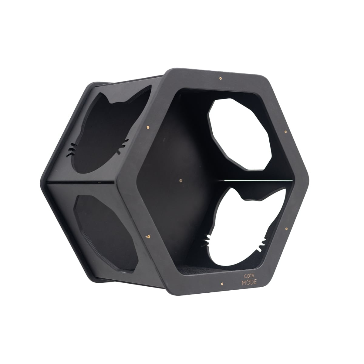 Wall Mount Cat Shelves Black
