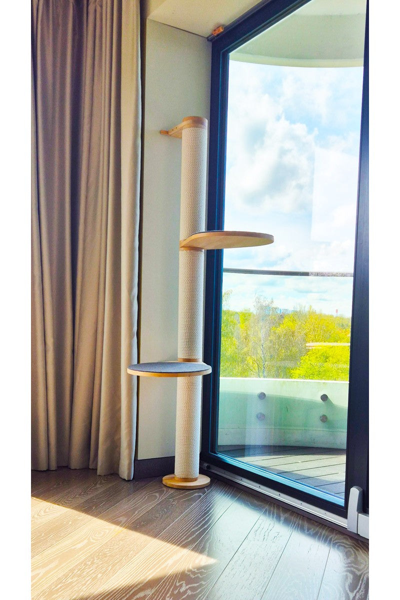 Floor-Standing Cat Tree, 3 Posts, view 6