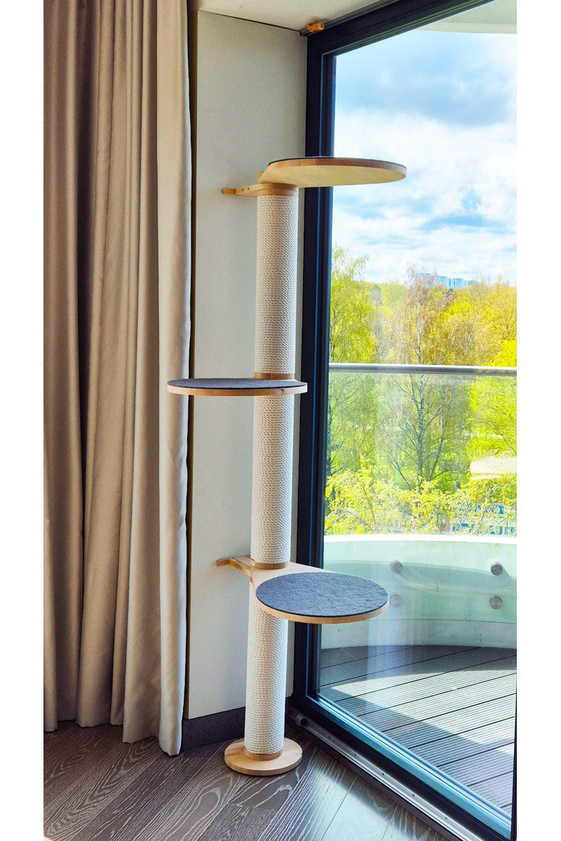 Floor-Standing Cat Tree, 3 Posts, view 8