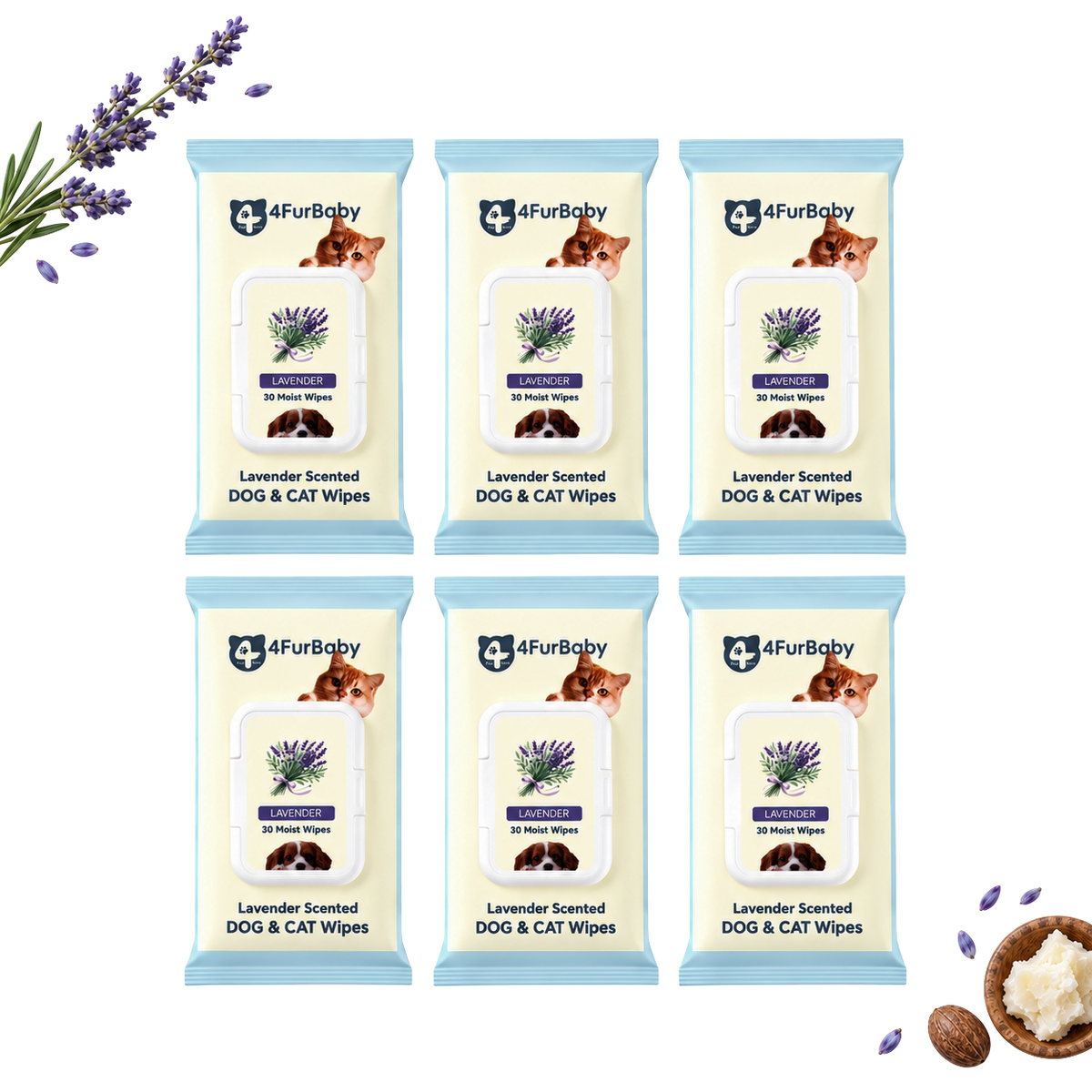 Plant-based compostable cat grooming wipes