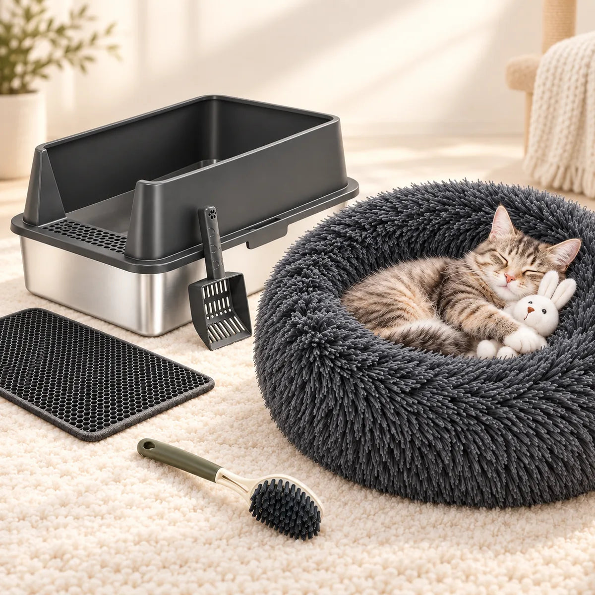 XXL 304 stainless steel cat litter box