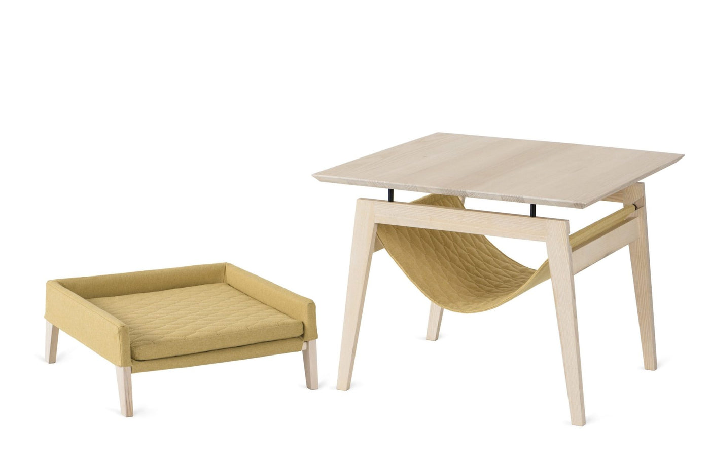 Kikko Table and Lulu Bed Set in Honey