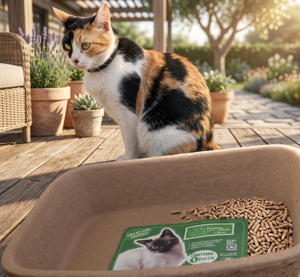 Disposable Molded Pulp Cat Litter Box, 5 Pack by Designer Pet, view 2