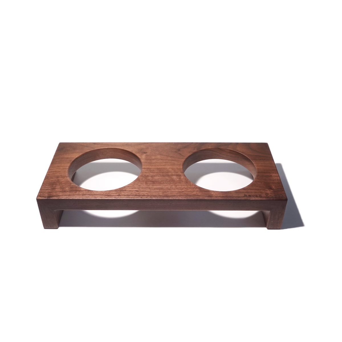 Aevan Epoch solid wood raised cat bowl stand