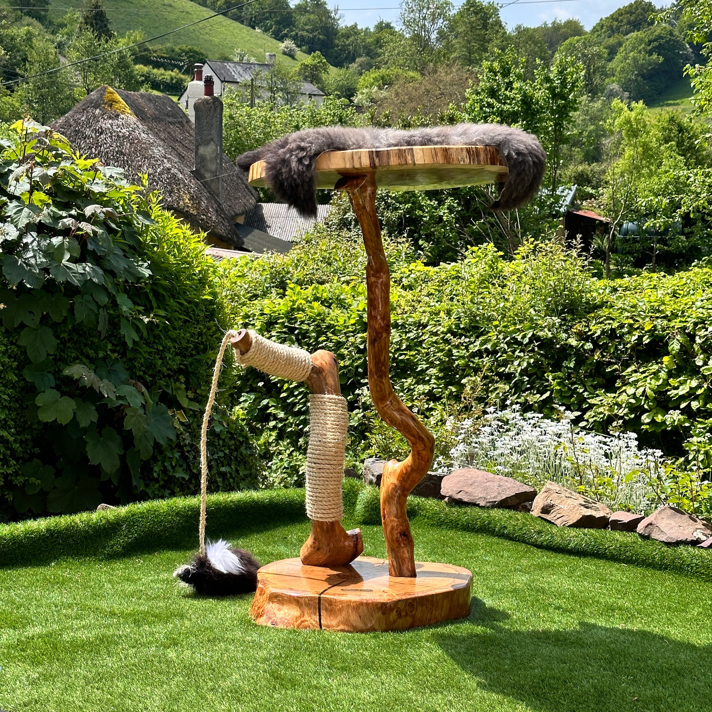 Oak Cat Tree and Scratcher, 4023 by Sophisticated Scratch, view 2