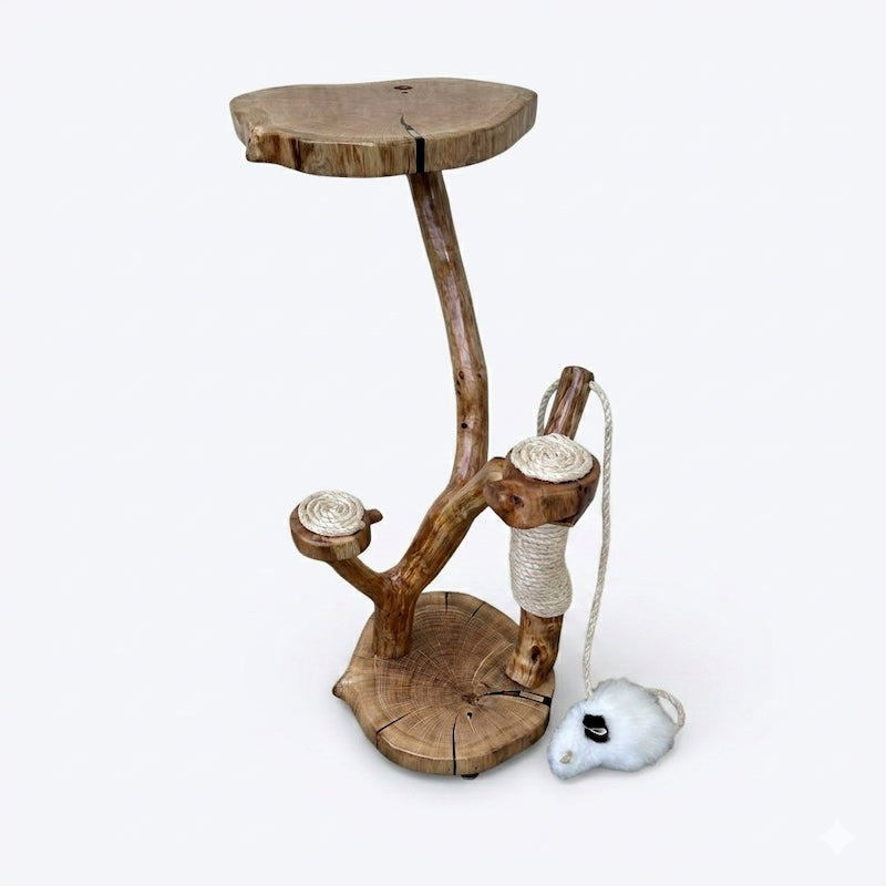 Solid Oak Luxury Cat Tree, T0625 by Sophisticated Scratch, view 6