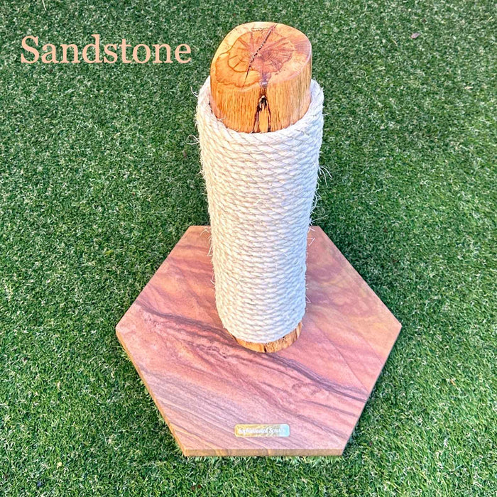 Stone and Oak Cat Scratcher, Made to Order