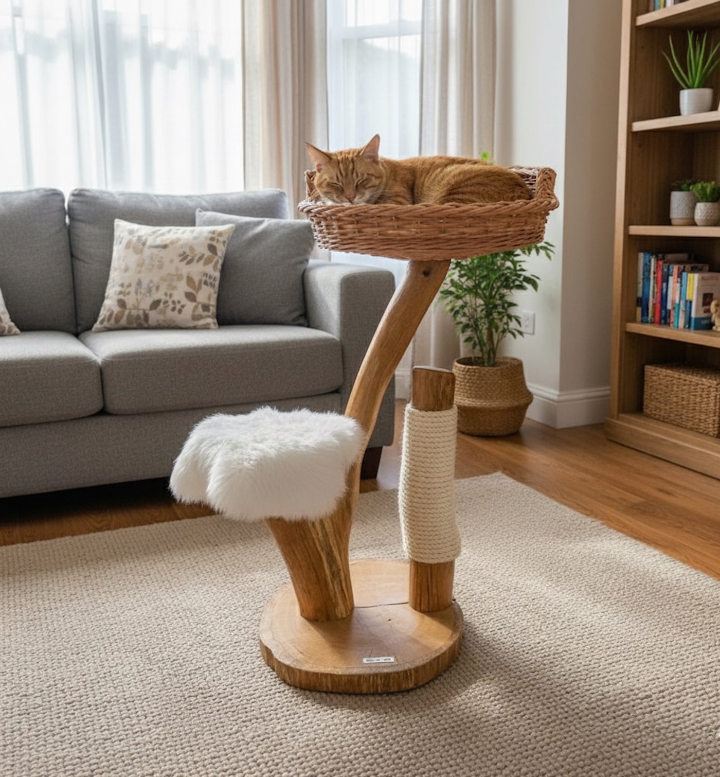 The Willow Nook Oak Cat Tree by Sophisticated Scratch