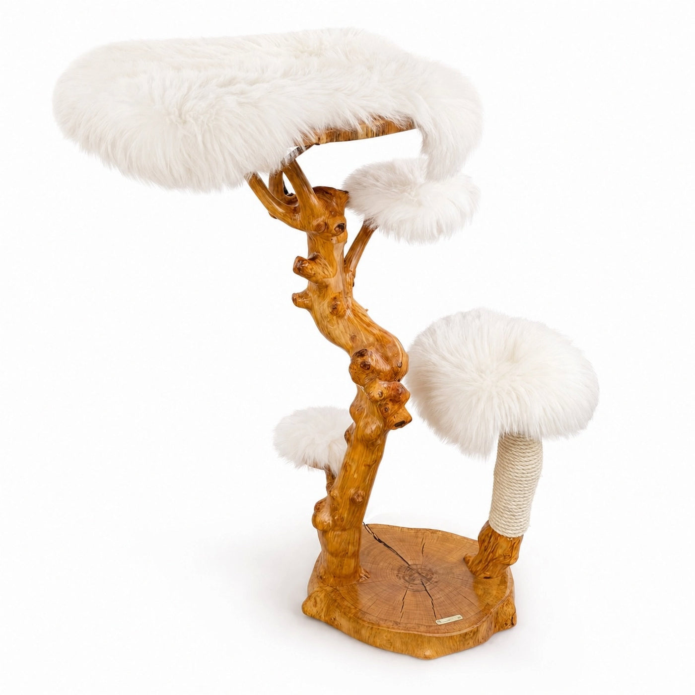 Applewood and Oak Cat Tree by Sophisticated Scratch, view 2