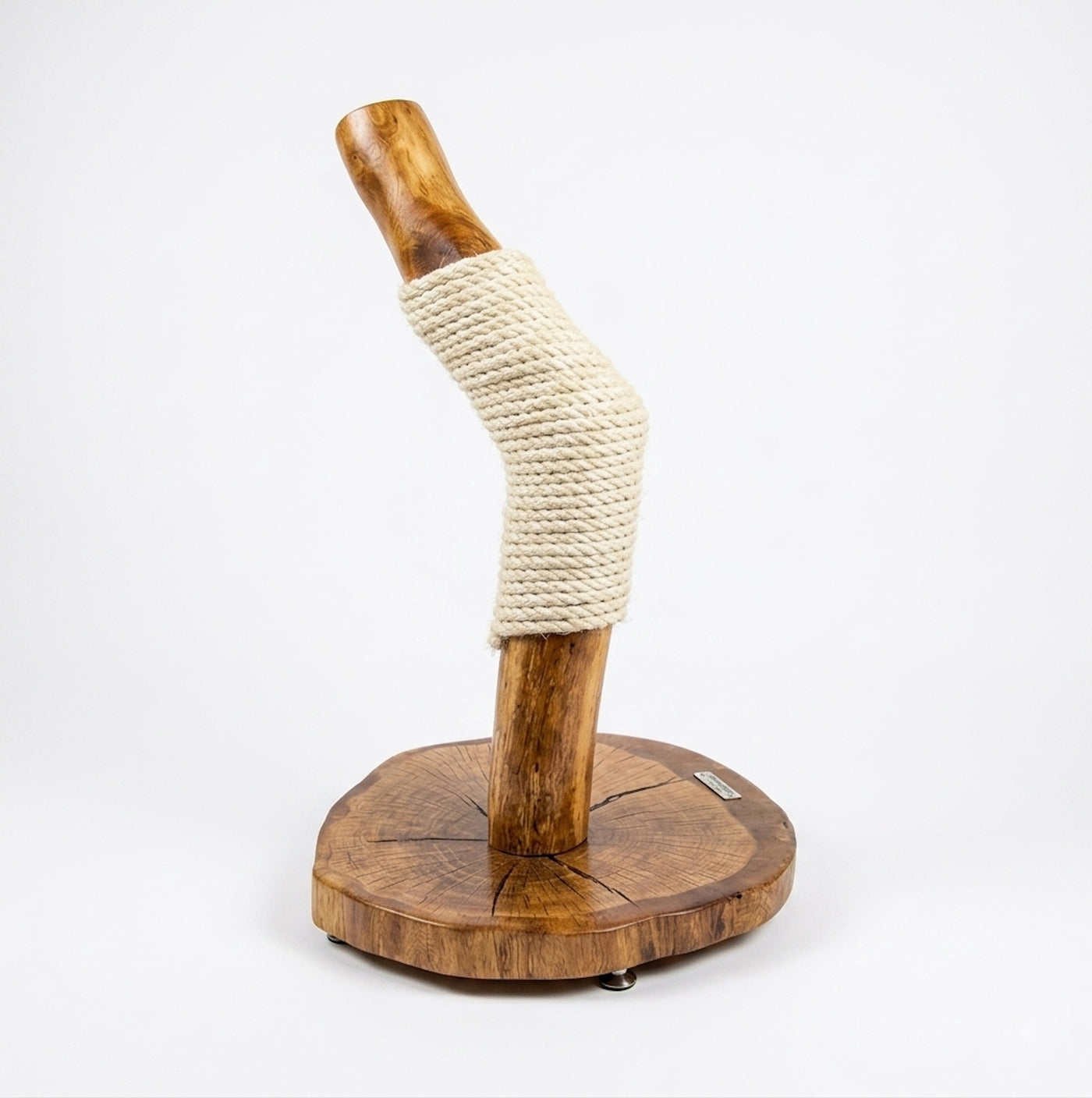 Ocelot Oak Cat Scratcher with Resin Slice by Sophisticated Scratch, view 4