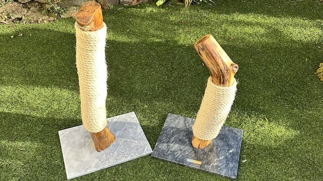 Made-to-Order Oak and Stone Cat Scratcher by Sophisticated Scratch, view 2