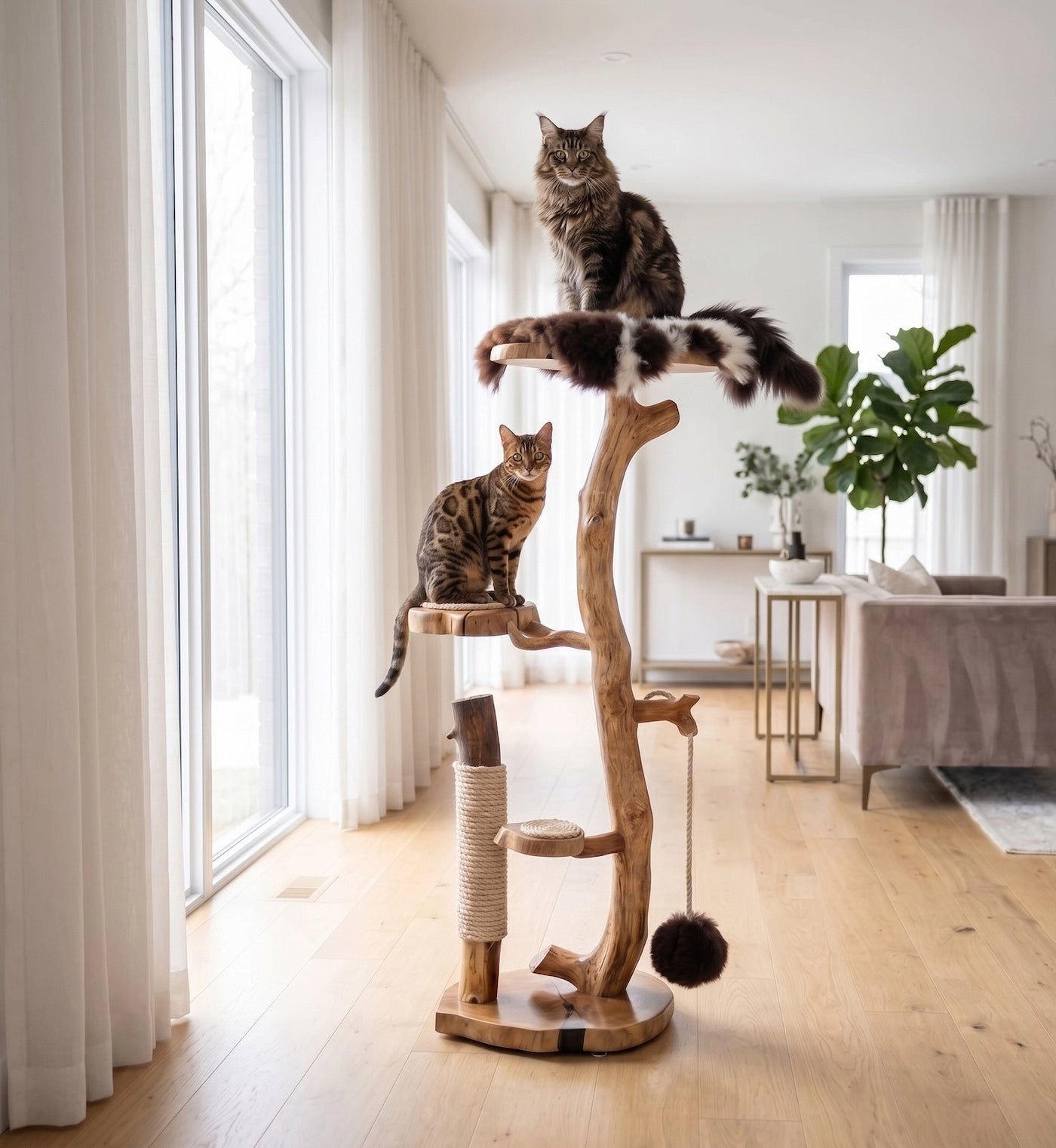 The Obsidian Arbor Oak Cat Tree by Sophisticated Scratch