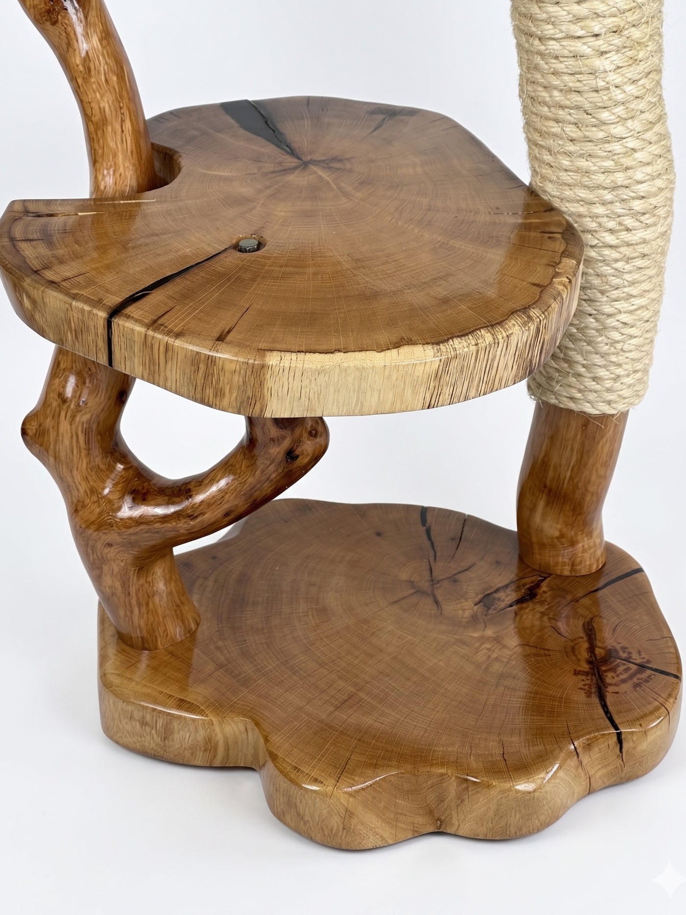 Bespoke Oak Cat Tree with Premium Sheepskin by Sophisticated Scratch, view 4