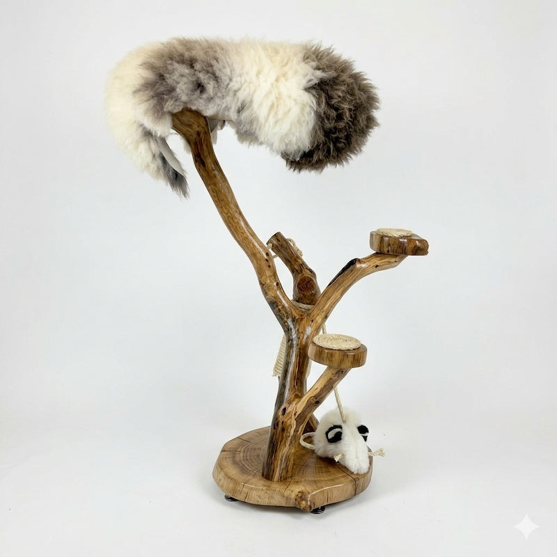 Solid Oak Luxury Cat Tree, T0625 by Sophisticated Scratch, view 3