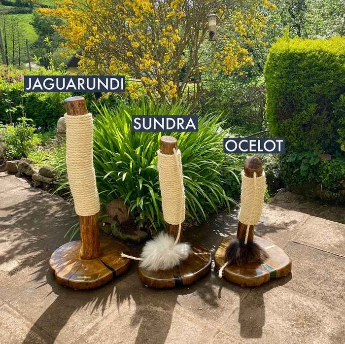 Made-to-Order Oak and Stone Cat Scratcher