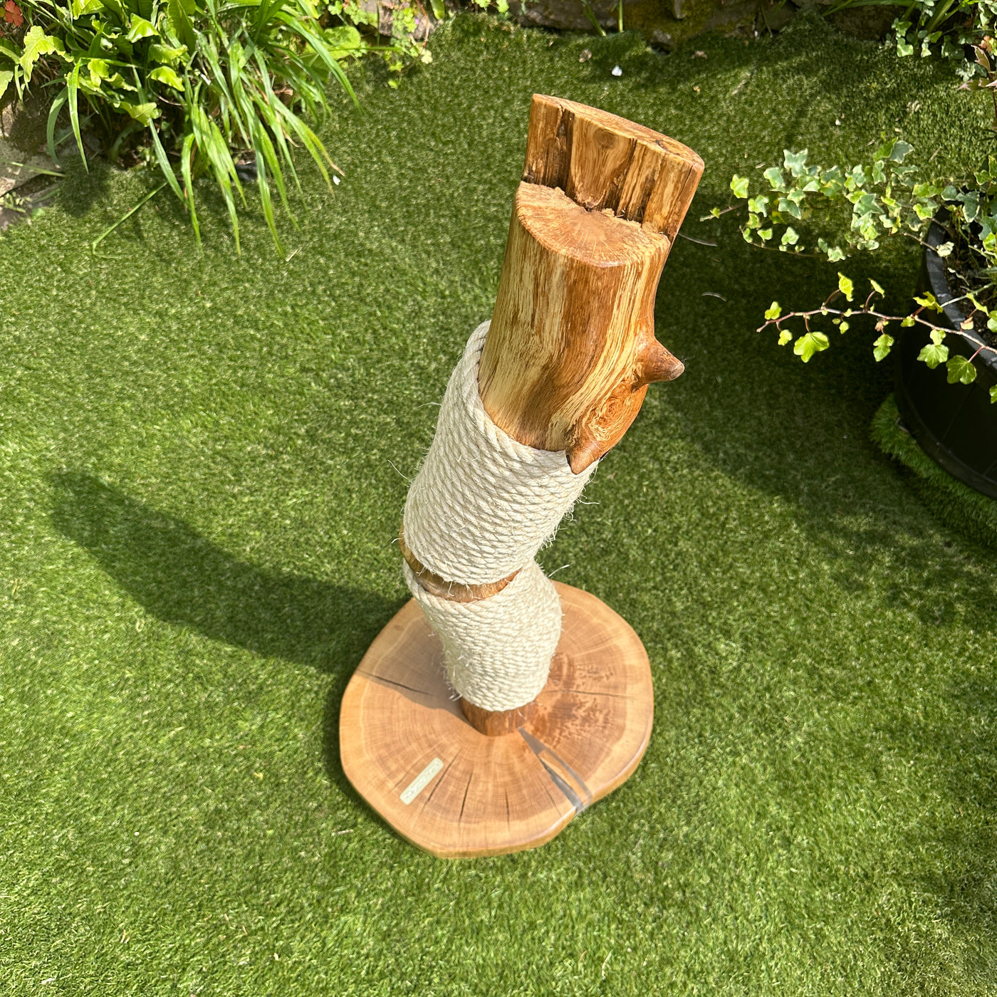 Made-to-Order Oak and Stone Cat Scratcher by Sophisticated Scratch, view 7