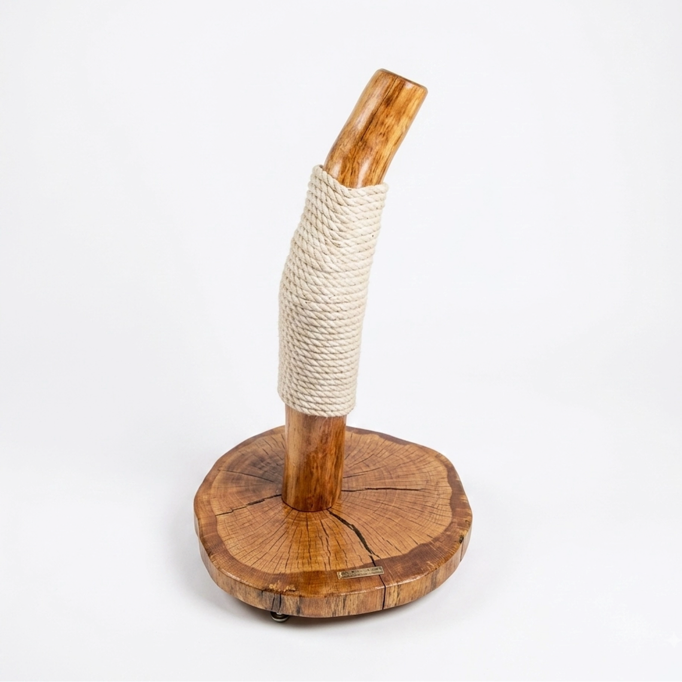 Ocelot Oak Cat Scratcher with Resin Slice by Sophisticated Scratch, view 3