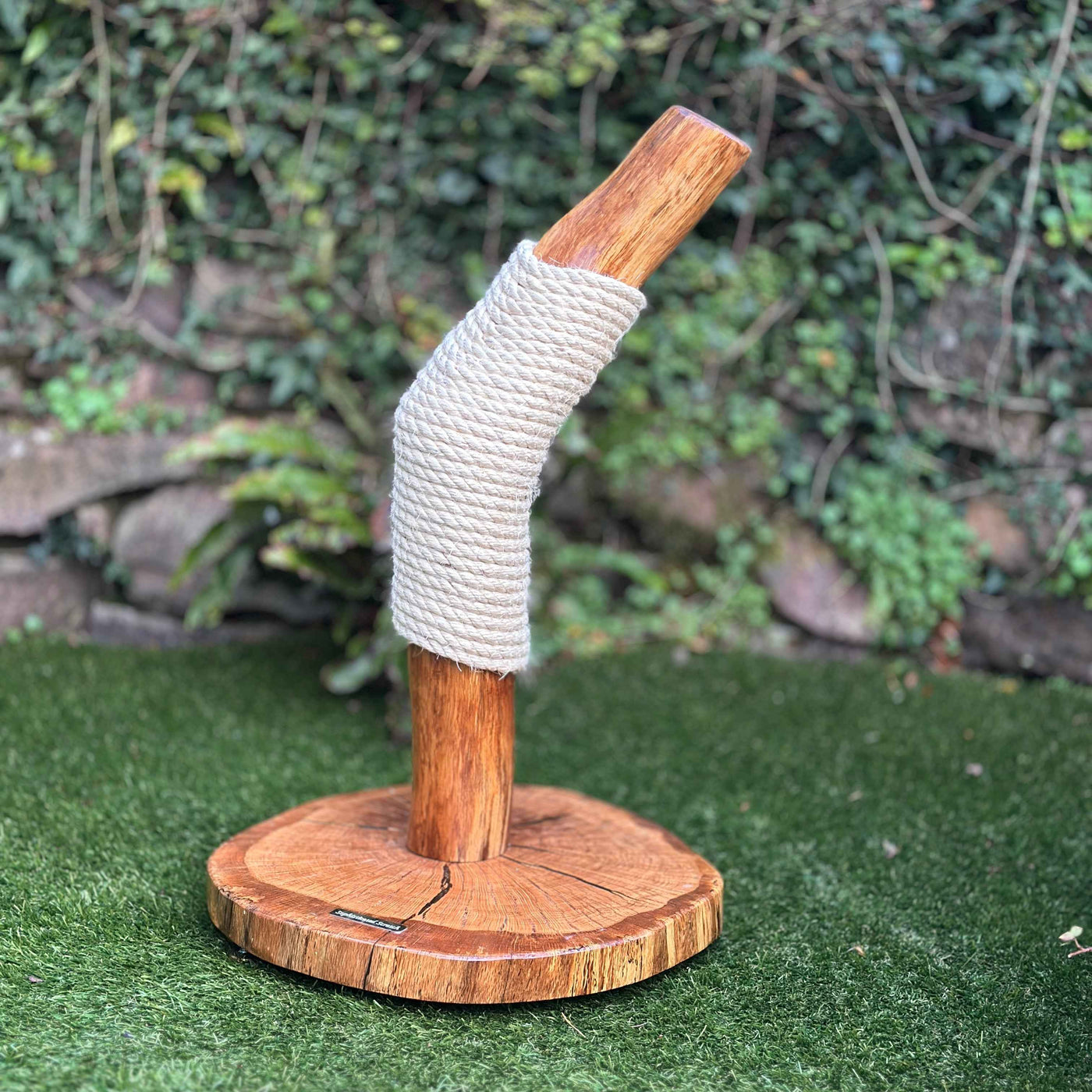 Oak Cat Scratcher with Resin Slice