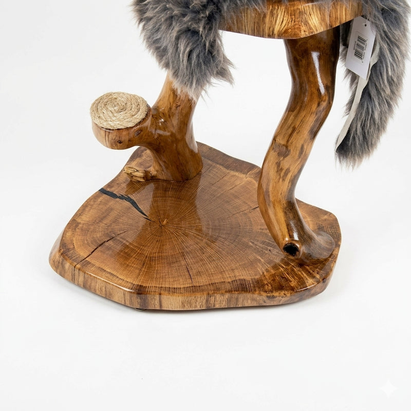 Oak Cat Tree with Black Resin Inlay by Sophisticated Scratch, view 4