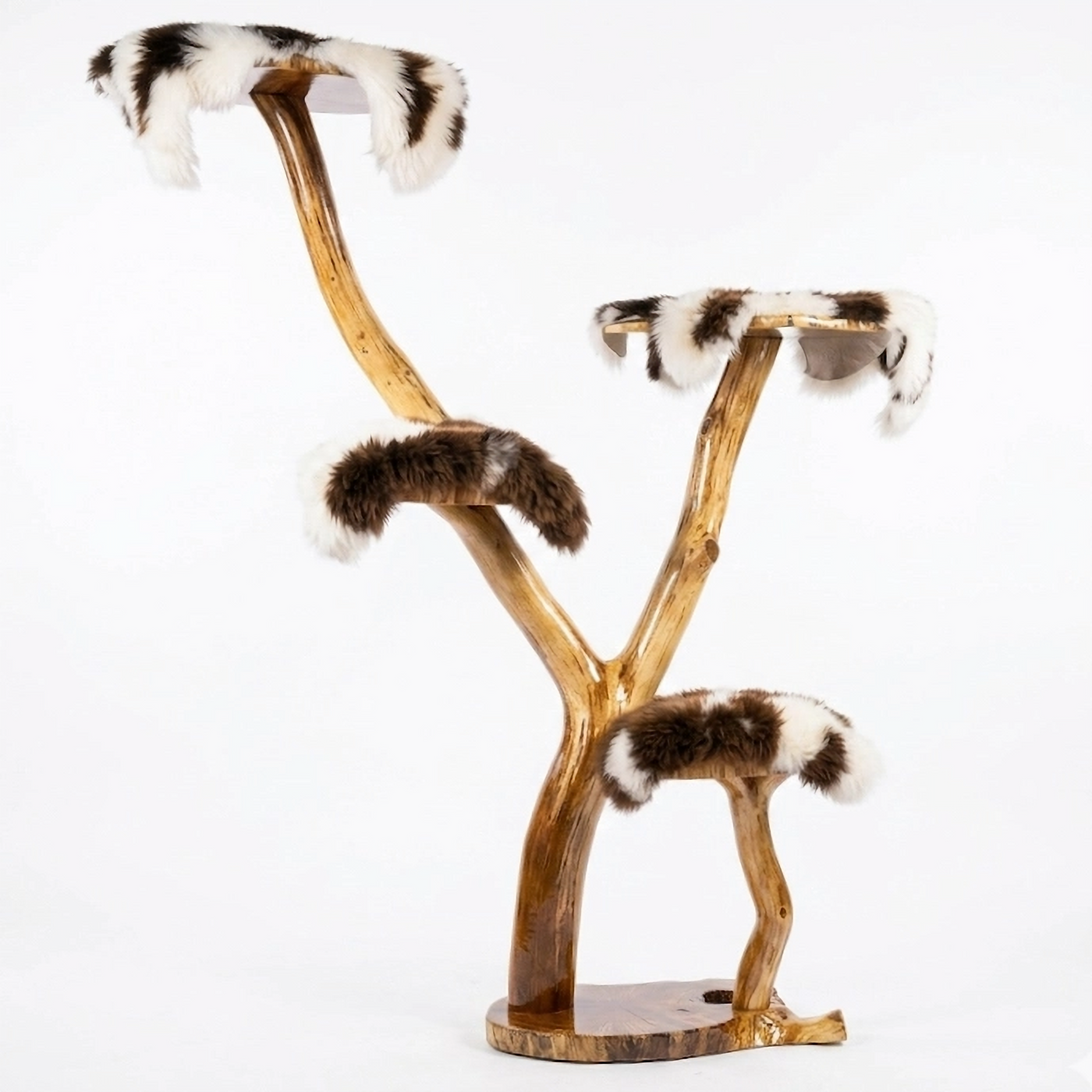 Sculptural English Oak Cat Tree by Sophisticated Scratch, view 2