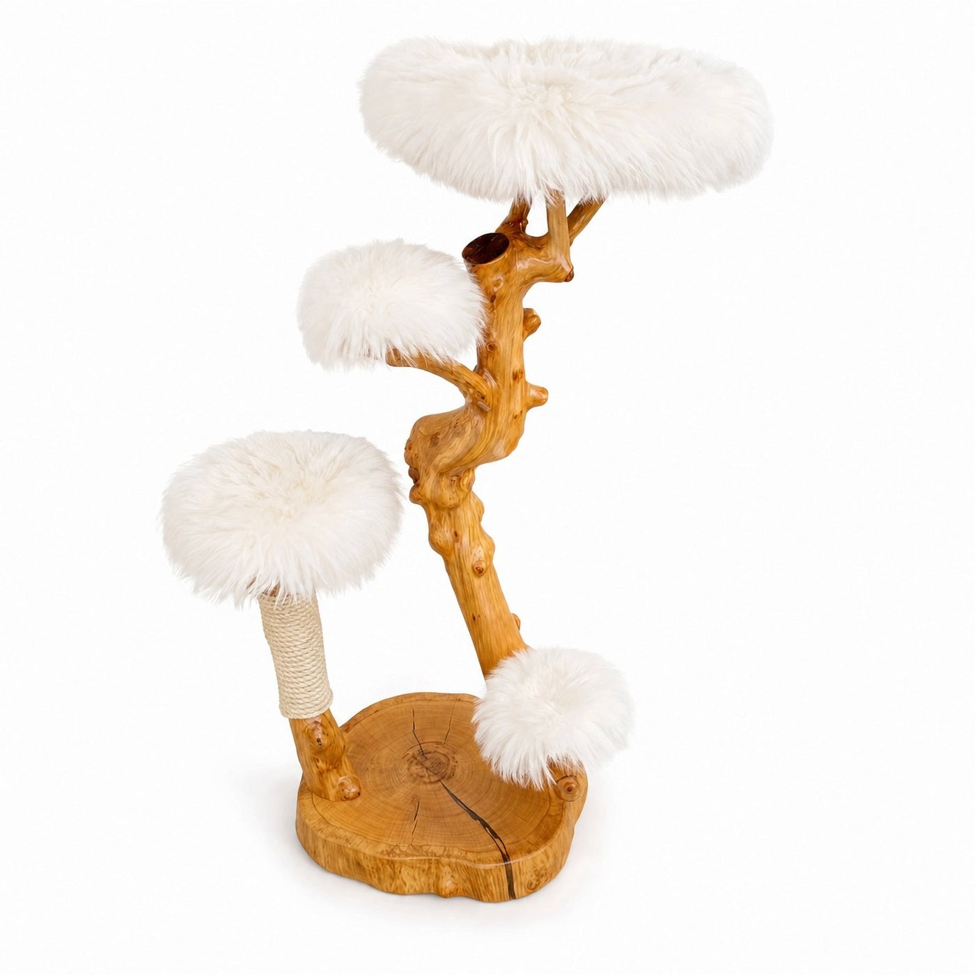Applewood and Oak Cat Tree by Sophisticated Scratch, view 4