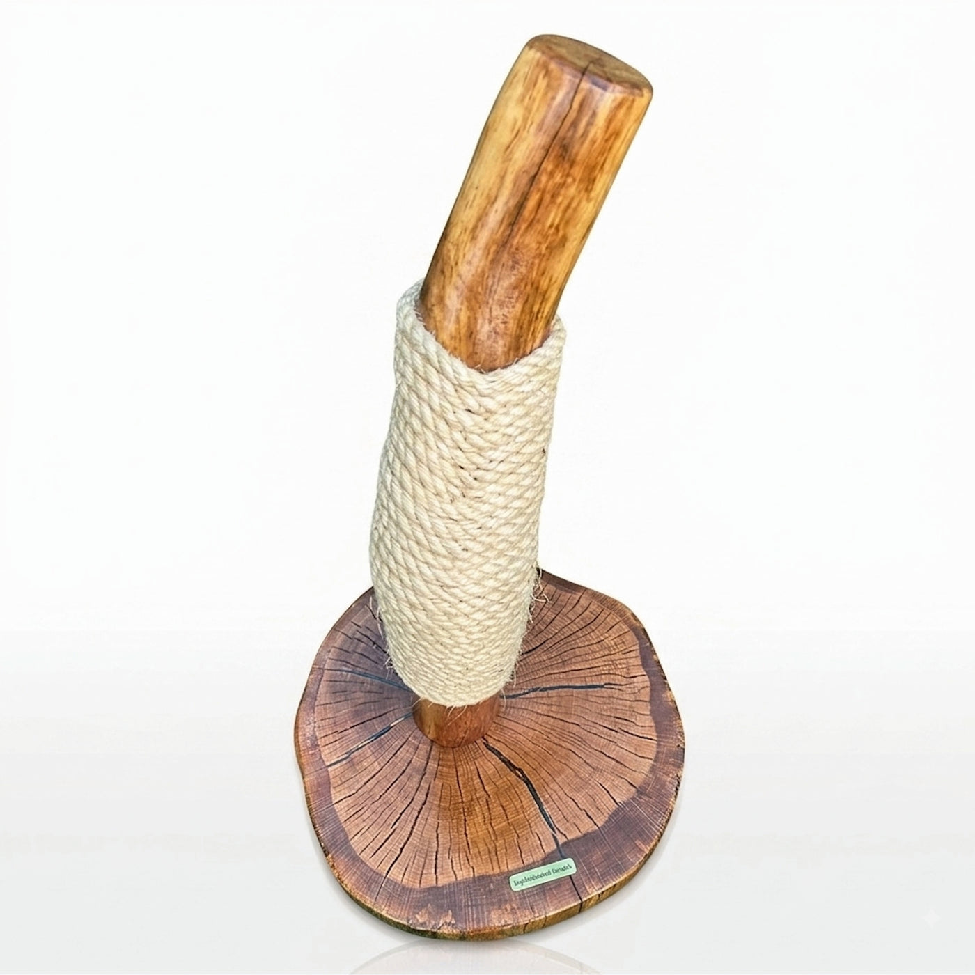 Ocelot Oak Cat Scratcher with Resin Slice by Sophisticated Scratch, view 5
