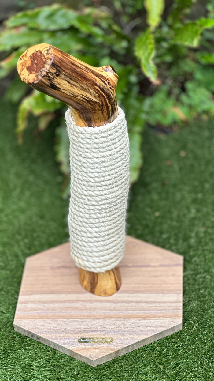Oak and Sandstone Cat Scratcher