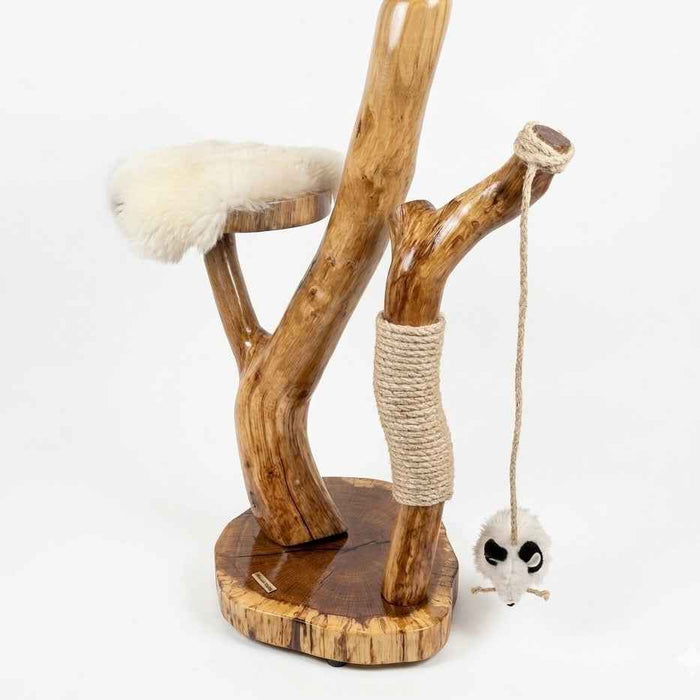 The Heritage Oak Tri-Level Cat Tree