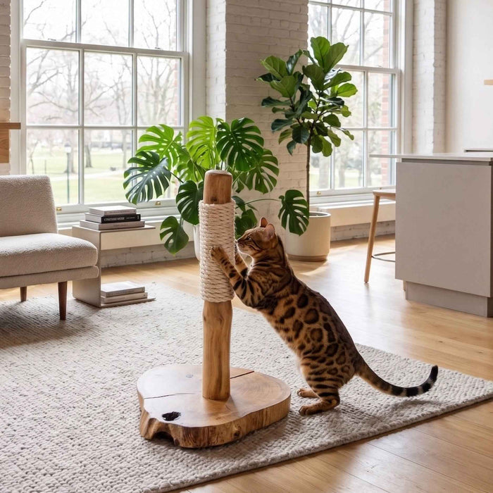 Bespoke Solid Oak Cat Scratcher