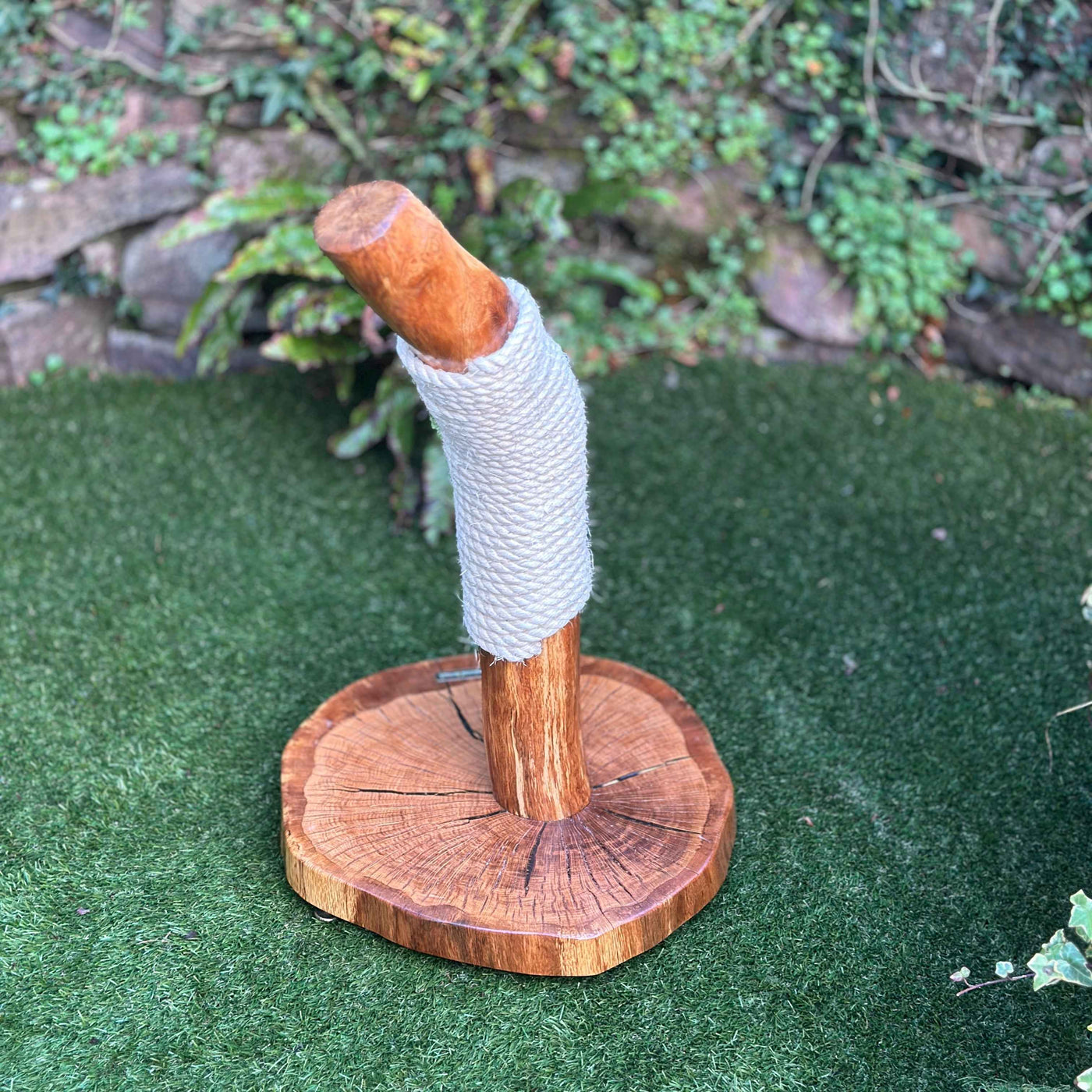 Oak Cat Scratcher with Resin Slice