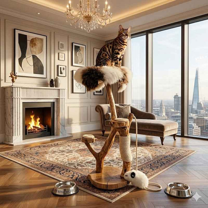 Solid Oak Luxury Cat Tree, T0625
